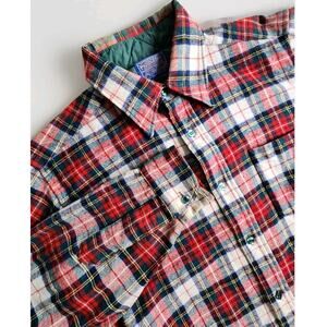 Vtg Pendleton 60s Country Traditionals Men Wool Flannel Plaid Button Up Shirt M